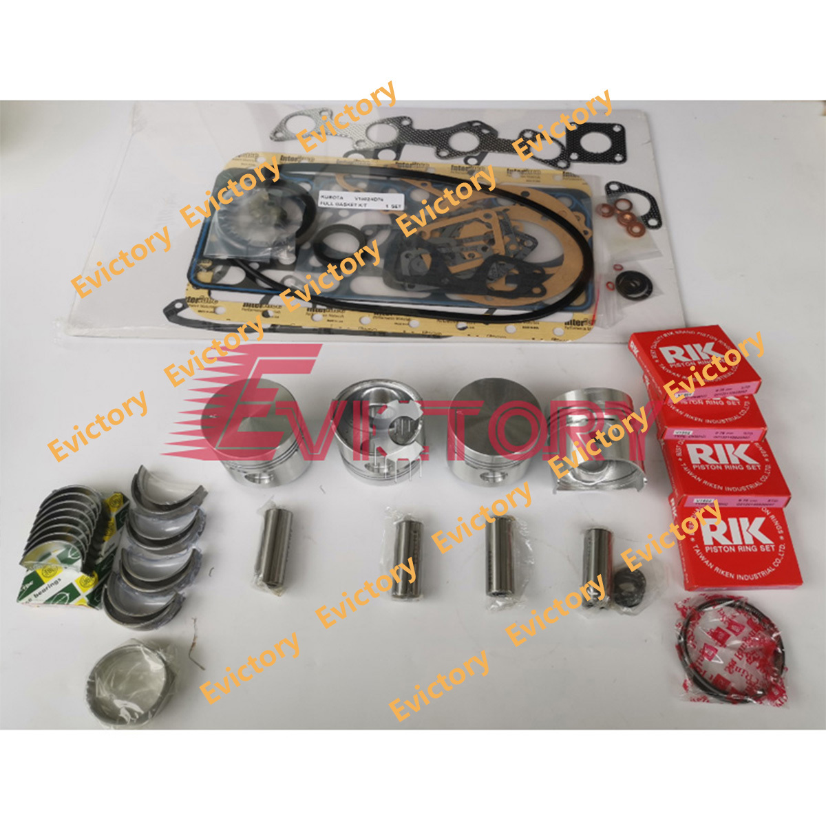 V1305 V1305-B Overhaul Rebuild Kit For Kubota Engine B2710HSD F3060 X-20 Tractor