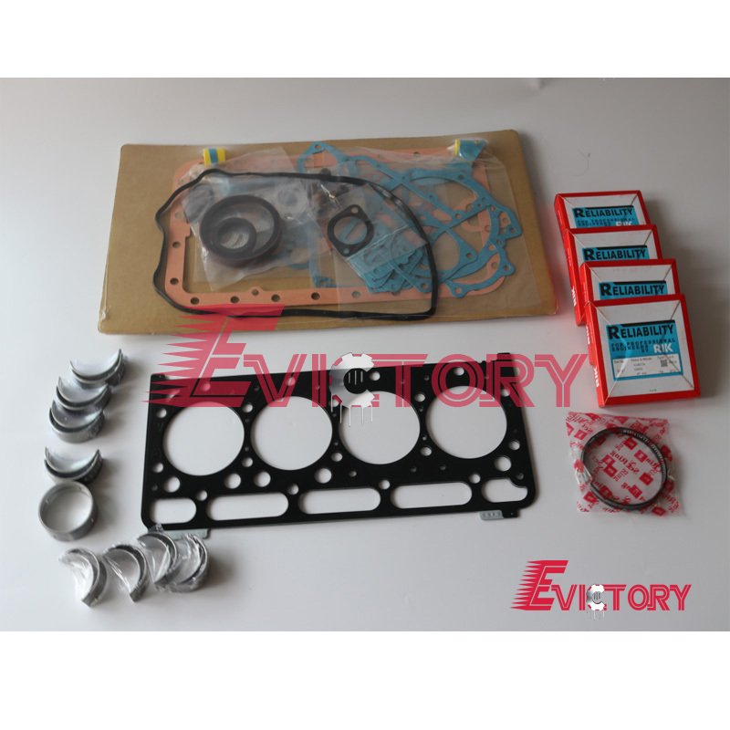 V2403 Overhaul Re-ring Kit For Kubota Engine Bobcat E45 E50 E55 Excavator L48TL