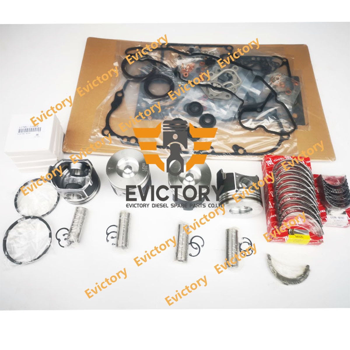V2607 V2607T Overhaul Rebuild Kit For Kubota Engine Bobcat S550 S570 S590 Loader