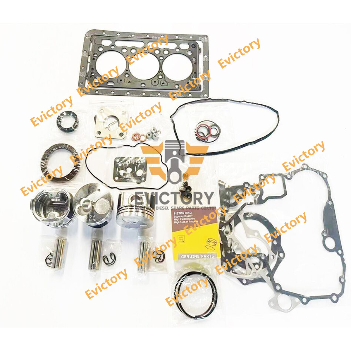 D905 Overhaul Rebuild Kit For Kubota Engine BX23LB-B BX23LB-T B1700E Tractor