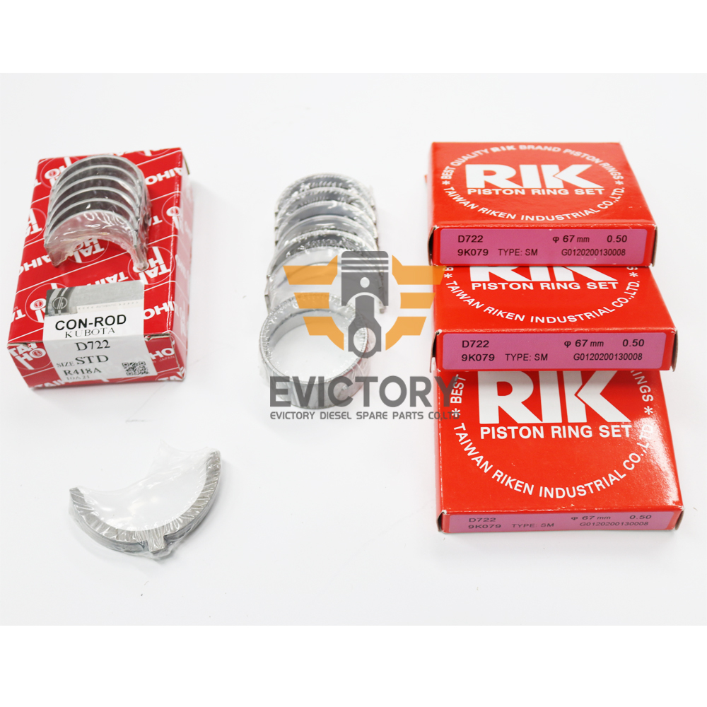 D722 D722EBH D722E Overhaul Rebuild Kit for Kubota Engine K008 Excavator Repair