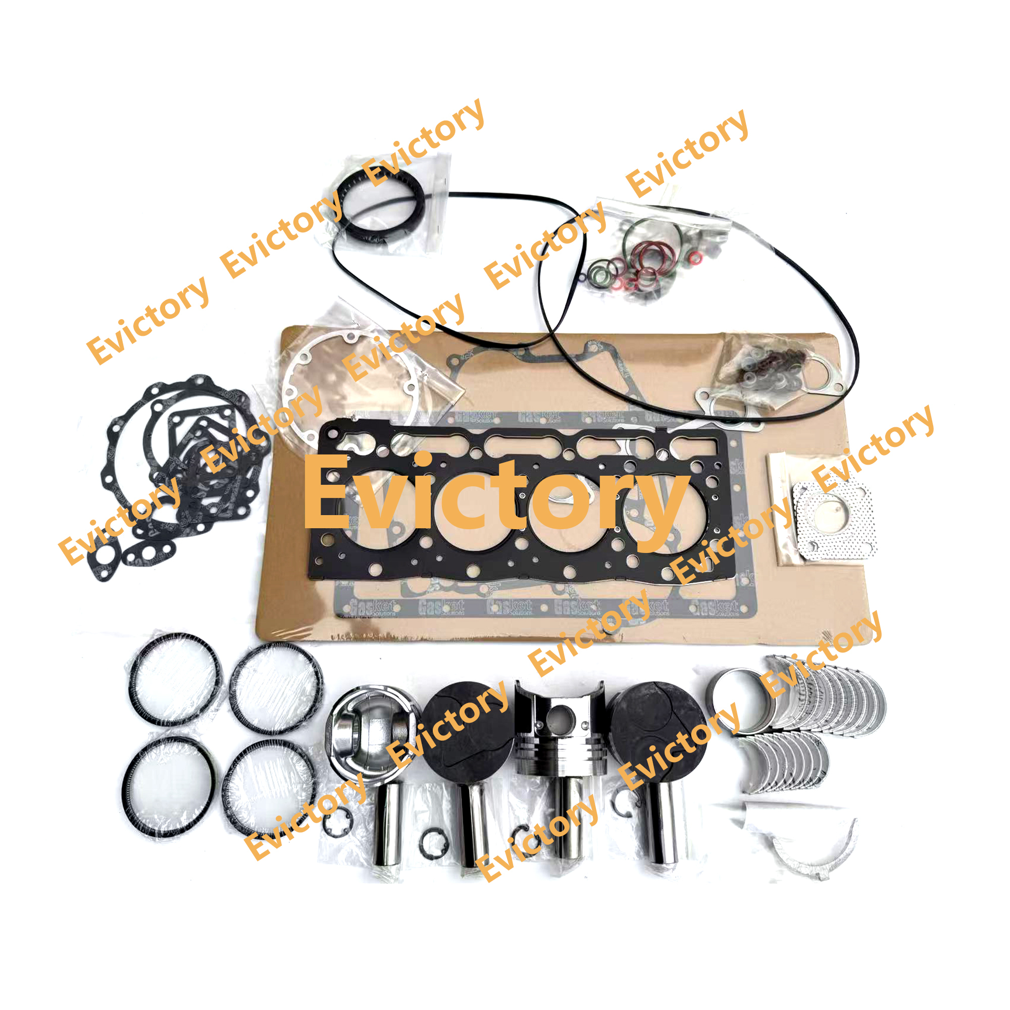 For Kubota V1205 V1205-B V1205B Engine Overhaul Rebuild Kit Repair Spare Parts