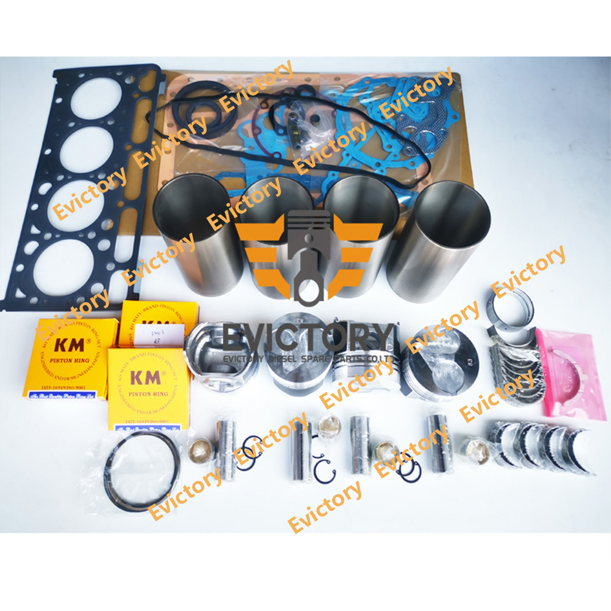 For Kubota V2003 V2003-M-DI V2003-IDI Overhaul Rebuild Kit Engine Repair Parts