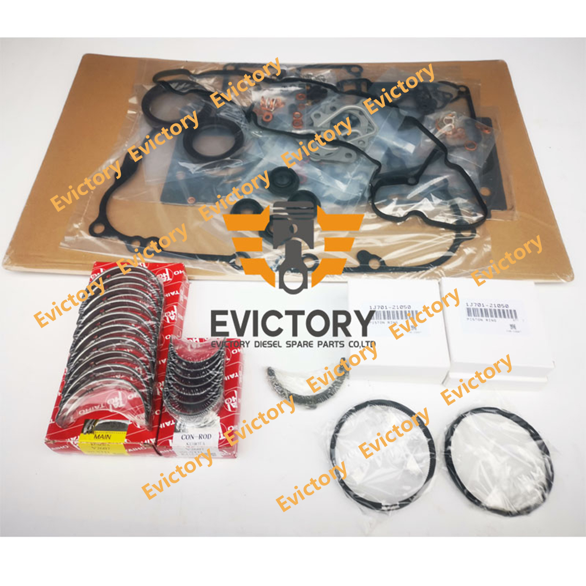 V2607 V2607-DI-T Overhaul Re-ring Kit For Kubota Engine Bobcat S550 S570 S590