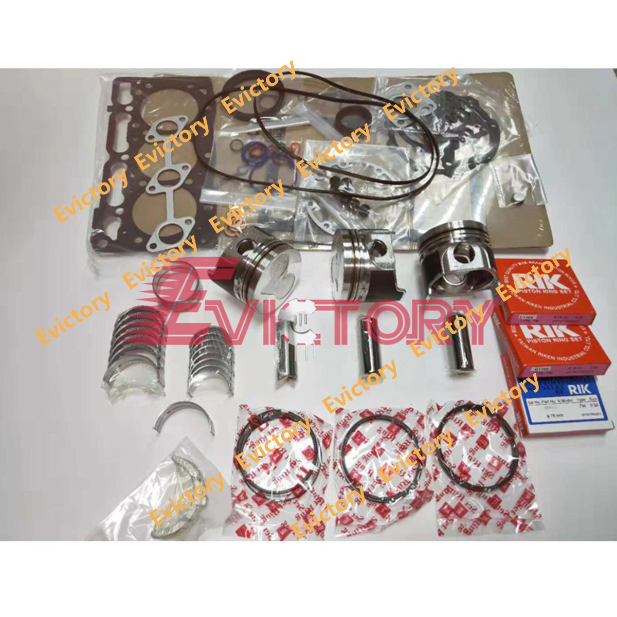 D1105 D1105-E4B Cylinder Head Overhaul Rebuild Kit For Kubota Engine Bobcat 425