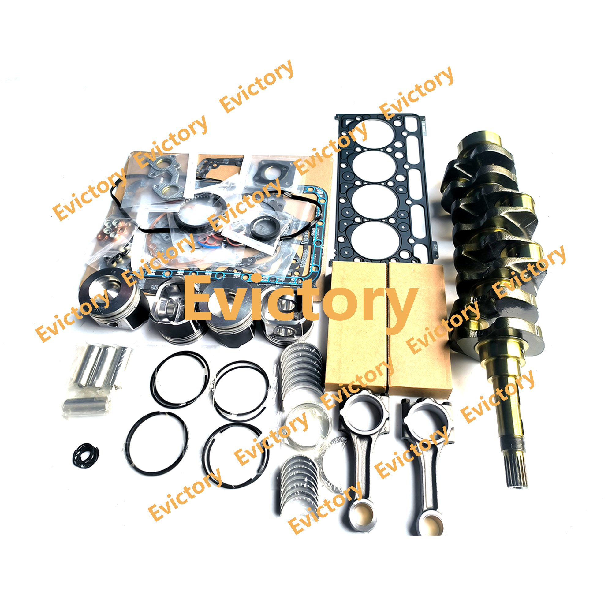 V2403MDI Crankshaft Rod Overhaul Rebuild Kit For Kubota Engine Bobcat T190 S150