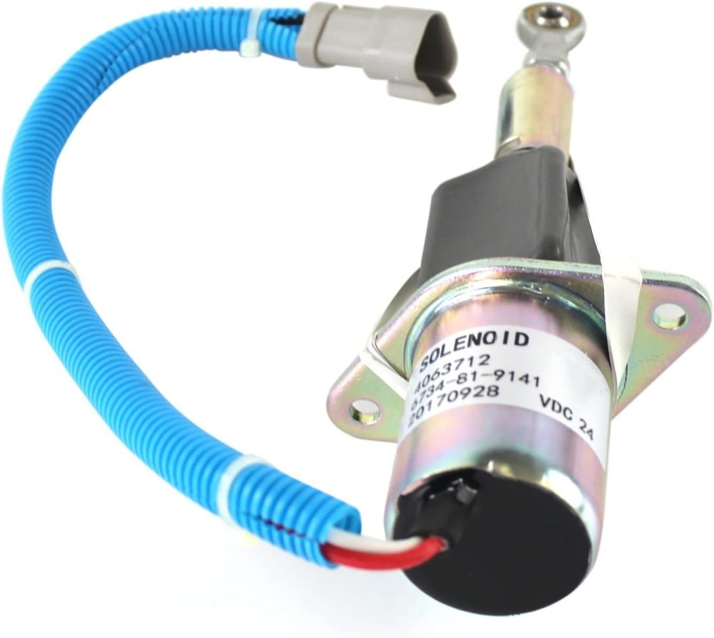 4063712 SA-5030-24 Stop Solenoid Valve 24V for Cummins 6CT C8.3L Engine/Komatsu PC300-7 PC350-7 PC360-7 Excavator 6742-01-2310 6743-81-9141 600-815-9150