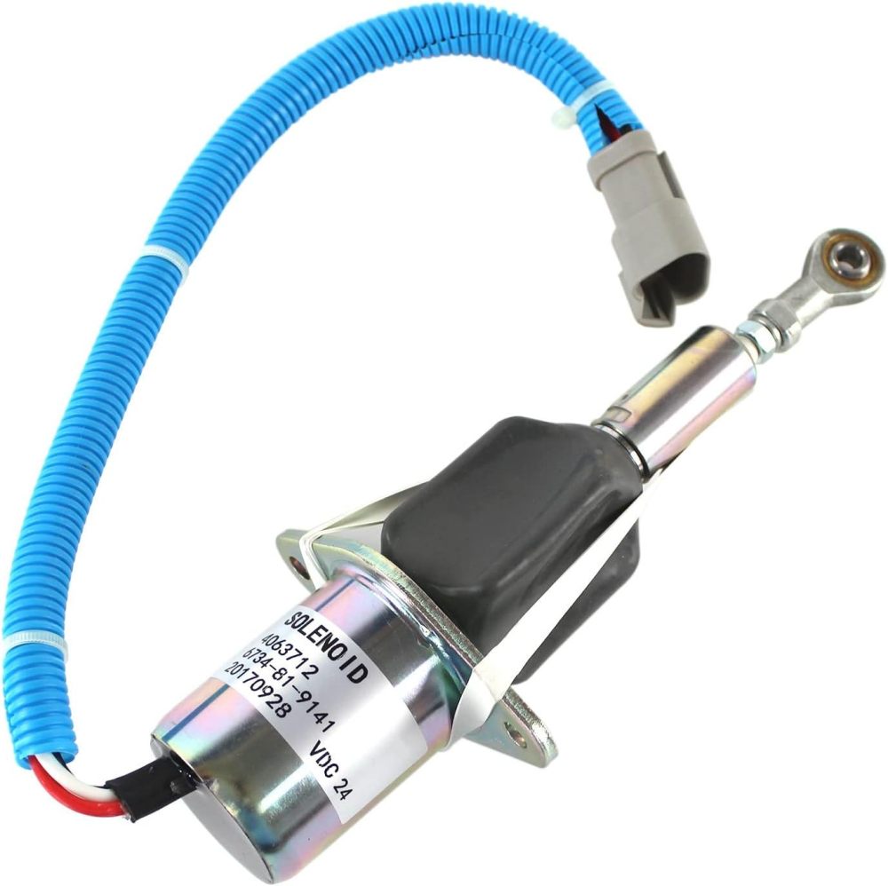 4063712 SA-5030-24 Stop Solenoid Valve 24V for Cummins 6CT C8.3L Engine/Komatsu PC300-7 PC350-7 PC360-7 Excavator 6742-01-2310 6743-81-9141 600-815-9150