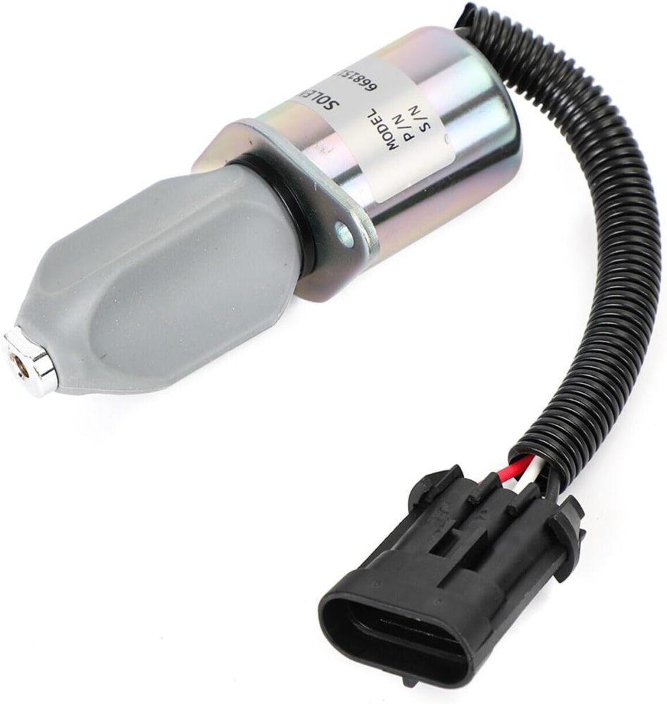 6681513 6681512 6667993 Fuel Shut Off Solenoid Valve 12V for Bobcat Skid Steer 751 753 763 773 853 863 873 883 953 325 328 331 334 337 341 5600 S150 S160