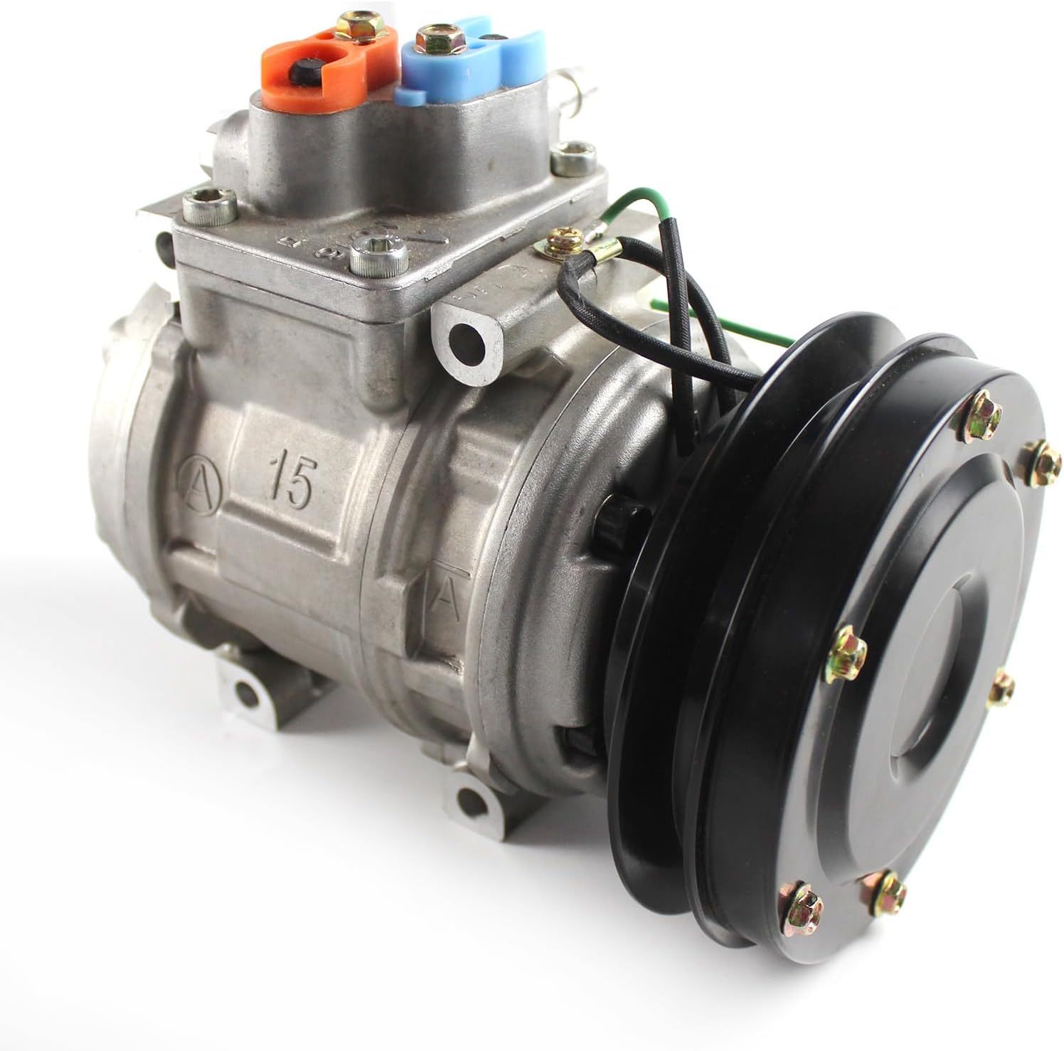20Y-979-3111 20Y-979-3110 10PA15C Air Conditioning Compressor 1PK 24V for Komatsu PC200-6 PC210-6 PC300-6 Excavator D155AX-5 D31PX-21 D39PX-21 D475A D575A D85A D85E Bulldozer