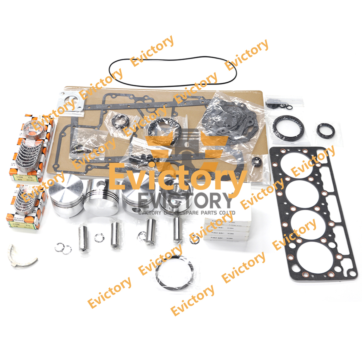 For Kubota V1200 Overhaul Rebuild Kit Engine B2150 B9200 Tractor Spare Parts