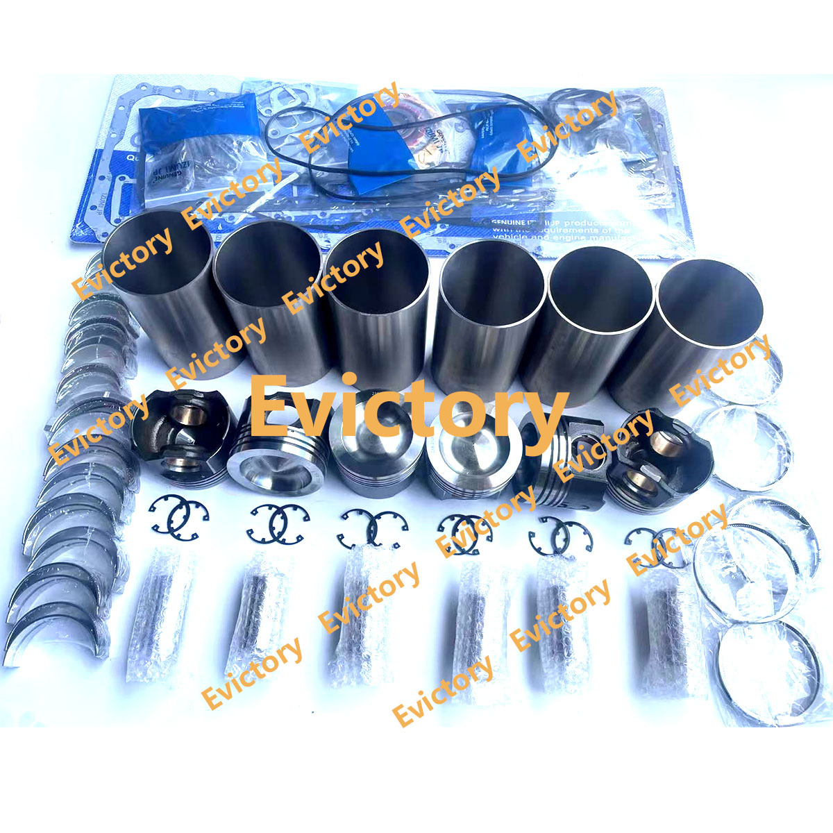 For Caterpillar C7 Engine overhaul rebuild kit Iron piston + ring + liner + bearing + gasket set