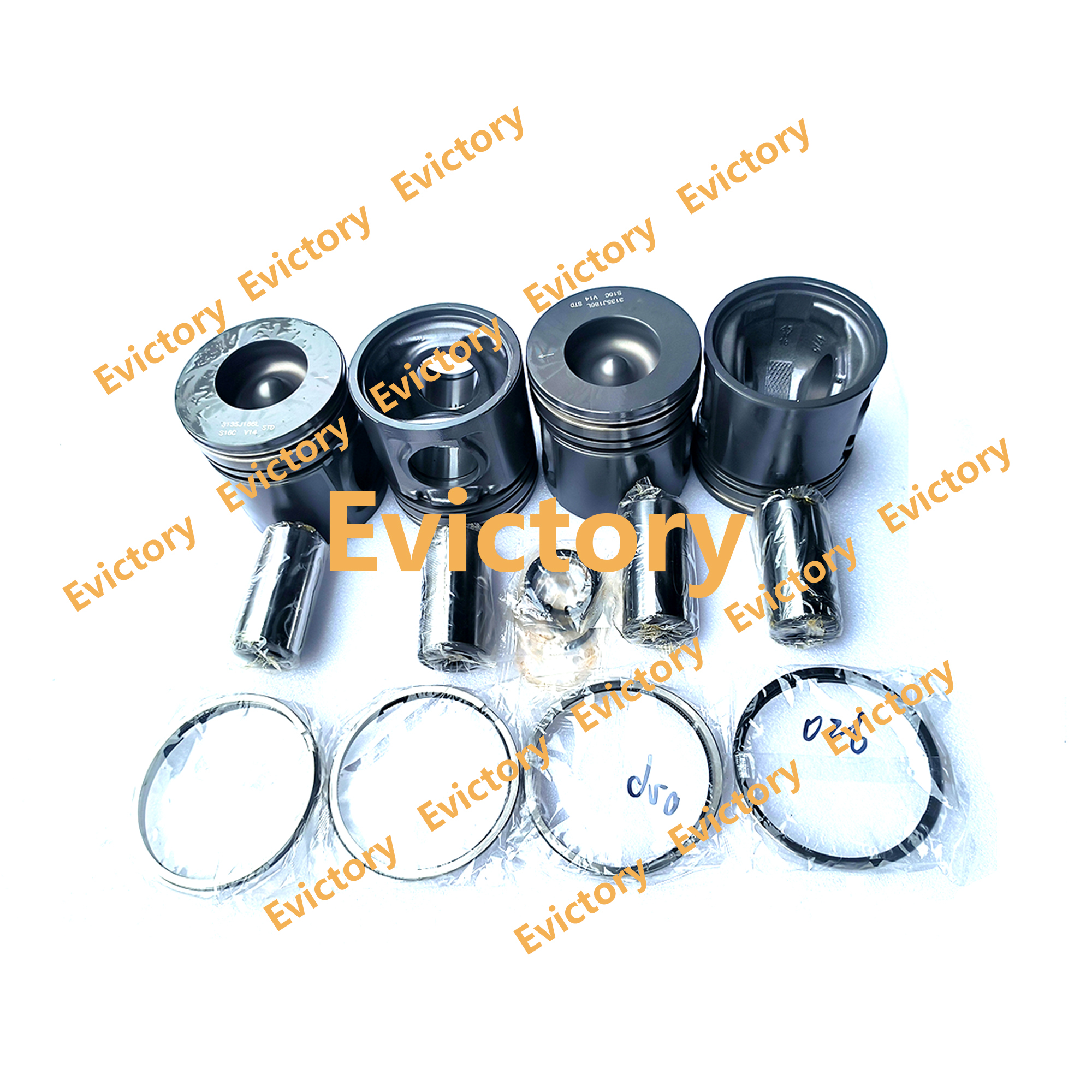 For Perkins 1004 Overhaul Rebuild kit Liner + Piston + Ring + Gasket + Bearing