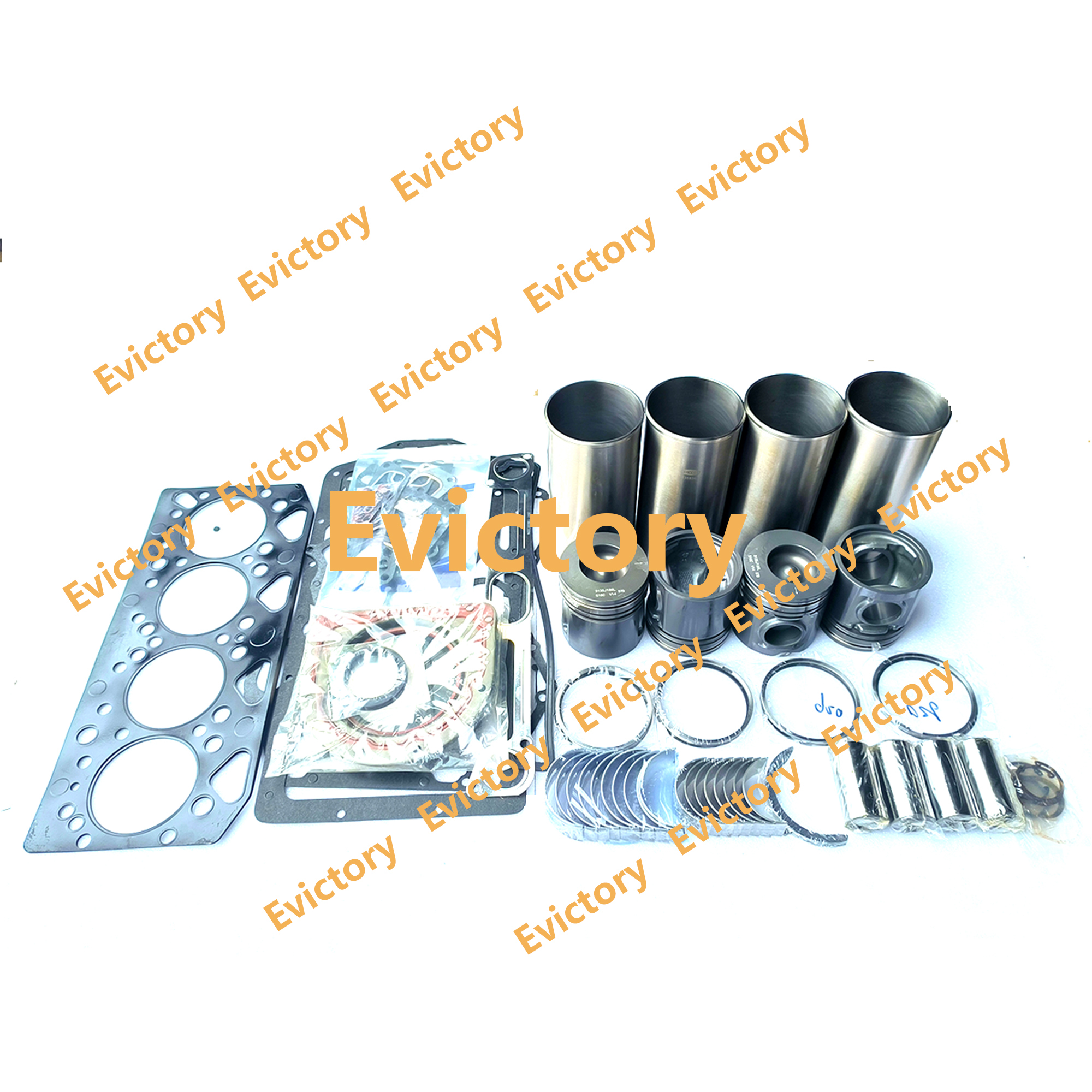 For Perkins 1004 Overhaul Rebuild kit Liner + Piston + Ring + Gasket + Bearing