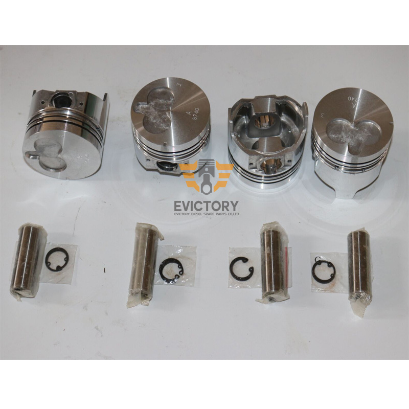 For Isuzu 4LB1 Engine Piston Kit W/ Ring Set 4PCS Fit TC420W SW500 Excavator