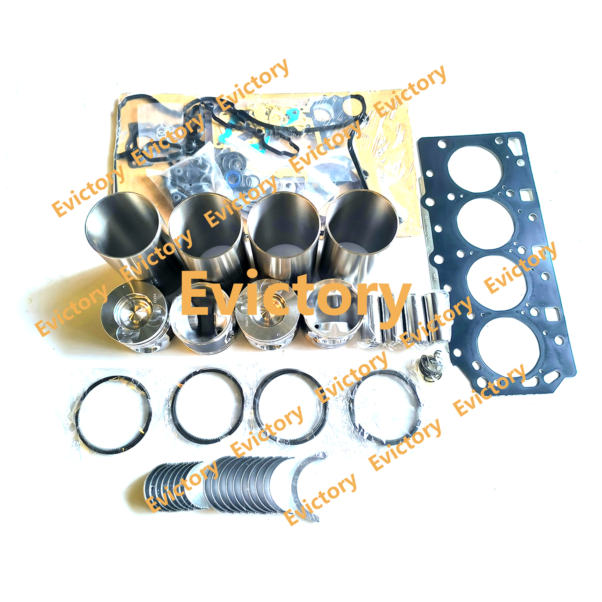 For Hyundai Kia D4CB rebuild kit liner +piston +ring +gasket +bearing