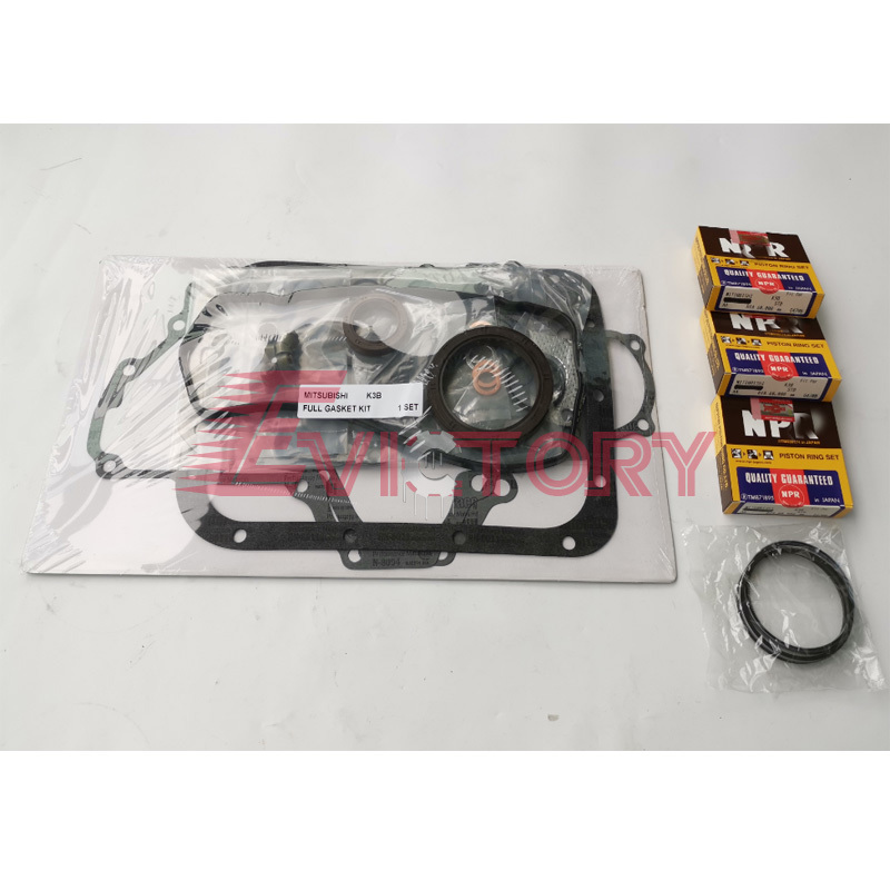 For Mitsubishi K3B Overhaul Re-ring Kit TU1500 TX1510 TX2160 Tractor Engine Part
