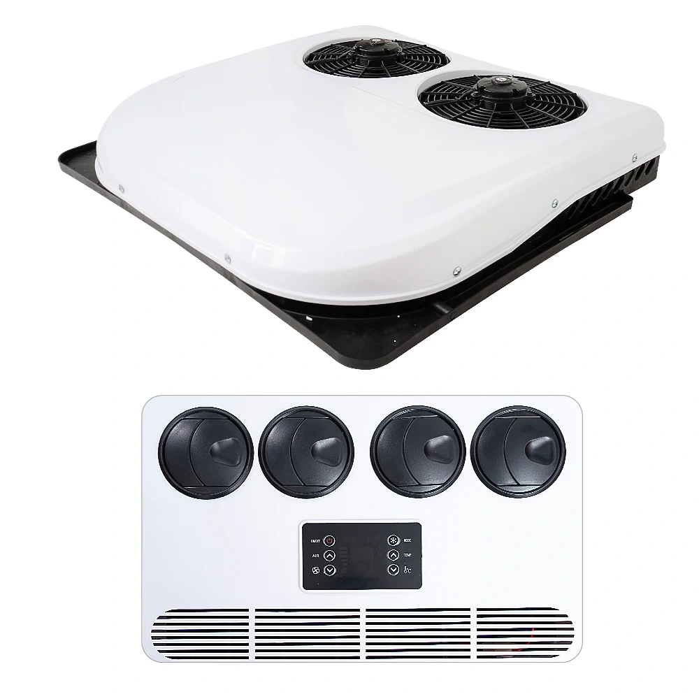 New 24v 12v Truck Roof Top Air Conditioner Dc AC Sleeper Universal Camper 12 Volt RV Parking Cooler Electric Air Conditioning