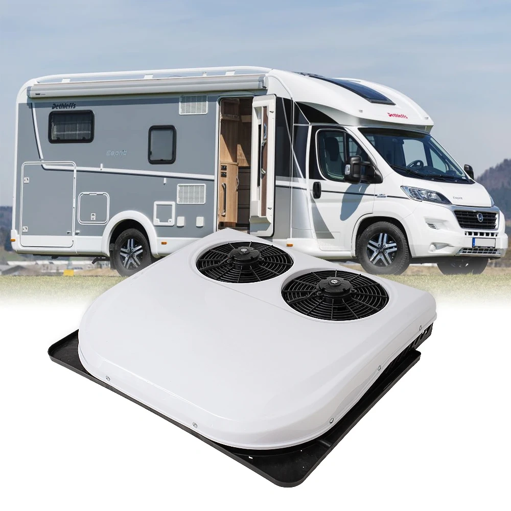New 24v 12v Truck Roof Top Air Conditioner Dc AC Sleeper Universal Camper 12 Volt RV Parking Cooler Electric Air Conditioning