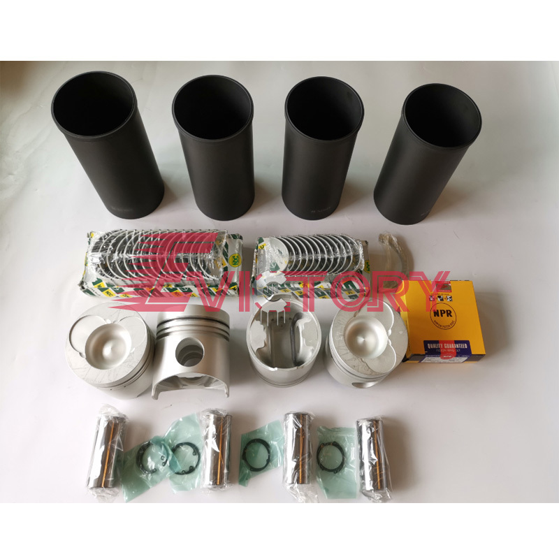 For HINO Truck W04C W04CT Diesel Engine Overhaul Rebuild Kit - Cylinder Liner + Pistons + Piston Ring + Full Gasket Kits + Bearing Set