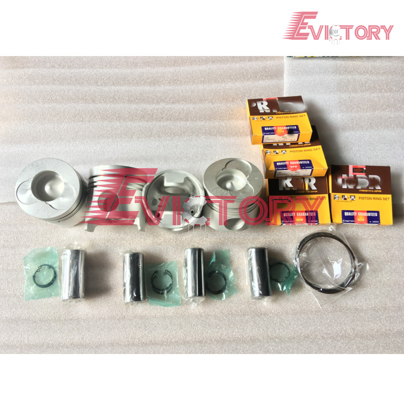 For HINO Truck W04C W04CT Diesel Engine Overhaul Kit - Pistons + Piston Ring + Full Gasket Kits + Bearing Set