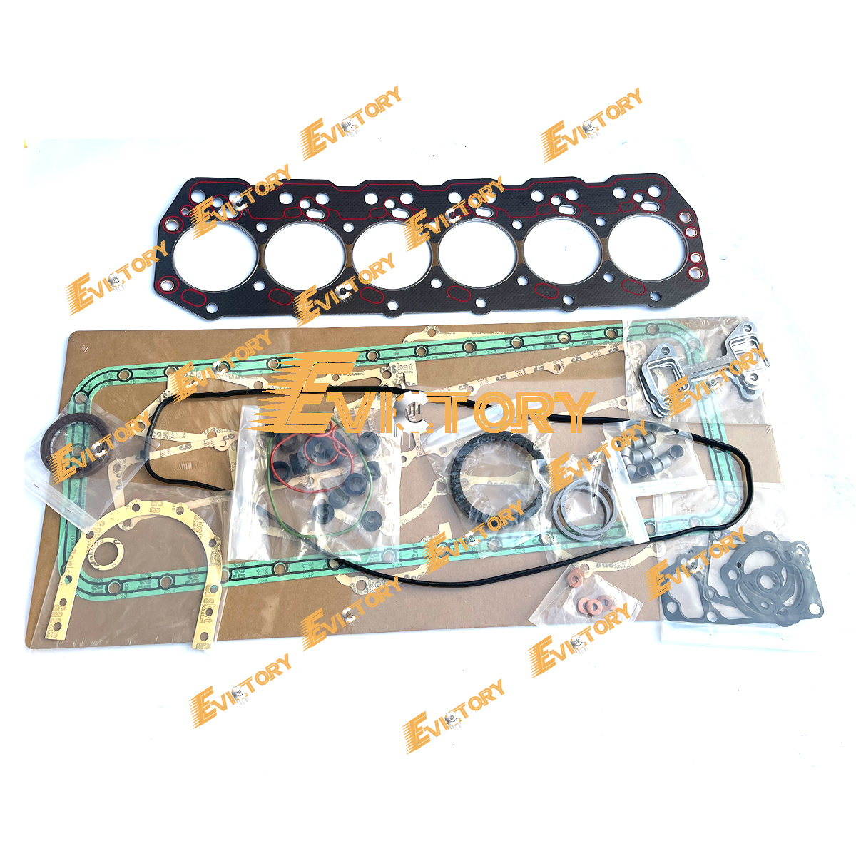 6-Cylinders 13Z Engine Overhaul Rebuild Kit for Toyota Forklift - Pistons + Piston Ring + Cylinder Liner + Full Gasket Set + Bearings