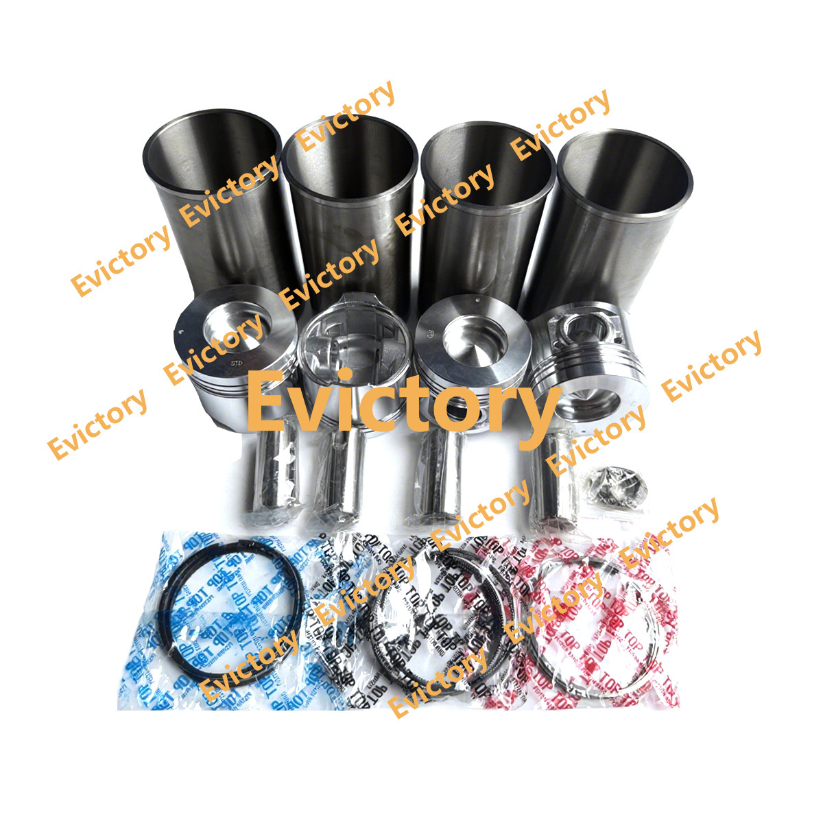 2Z Engine Overhaul Rebuild Kit For Toyota Forklift - Pistons Ring Liner Gaskets Bearings