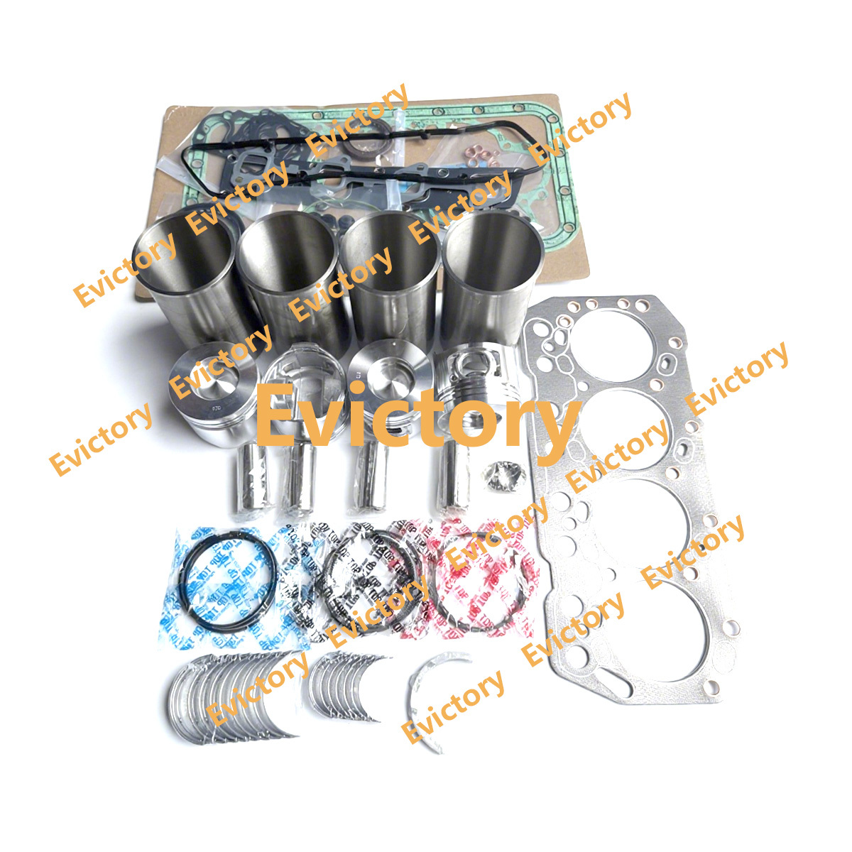 2Z Engine Overhaul Rebuild Kit For Toyota Forklift - Pistons Ring Liner Gaskets Bearings