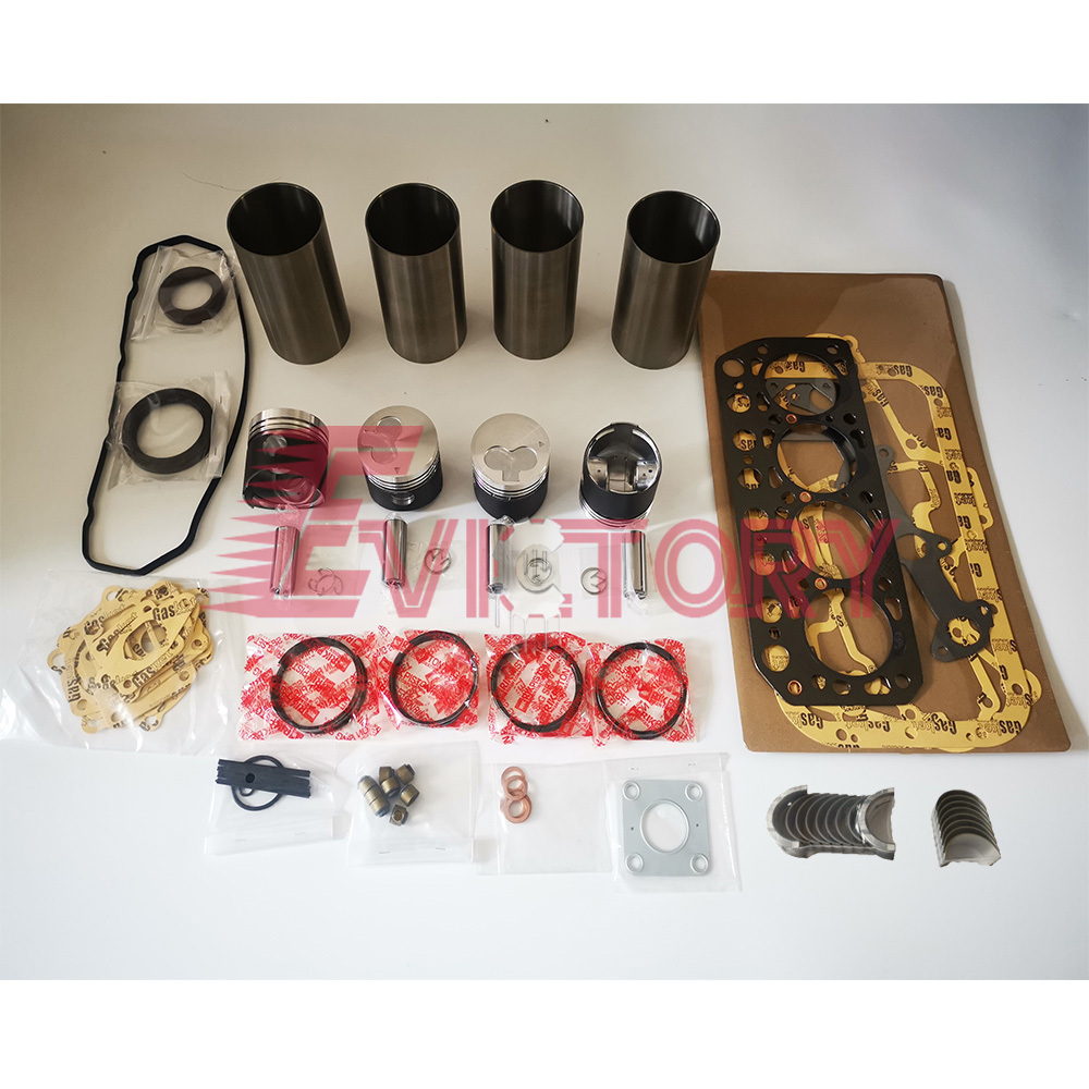 for Mitsubishi K4D Engine Rebuild Cylinder Head Assy + Bolts + Pistons + Ring + Liner + Bearings + Gasket Kits