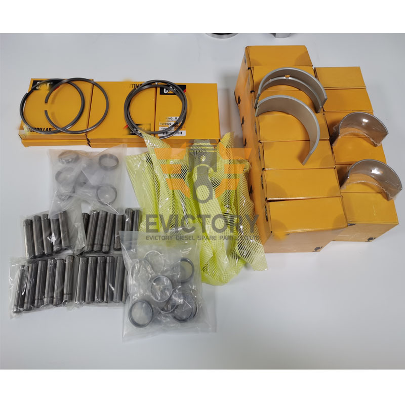 For Caterpillar C6.6 rebuild overhaul Piston ring cylinder liner bearing gasket + valves + valve guides + valve seats