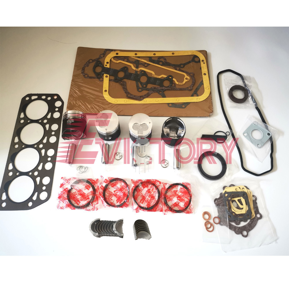 For MITSUBISHI K4E rebuild kit -water pump + piston with ring gasket main conrod bearing + valve