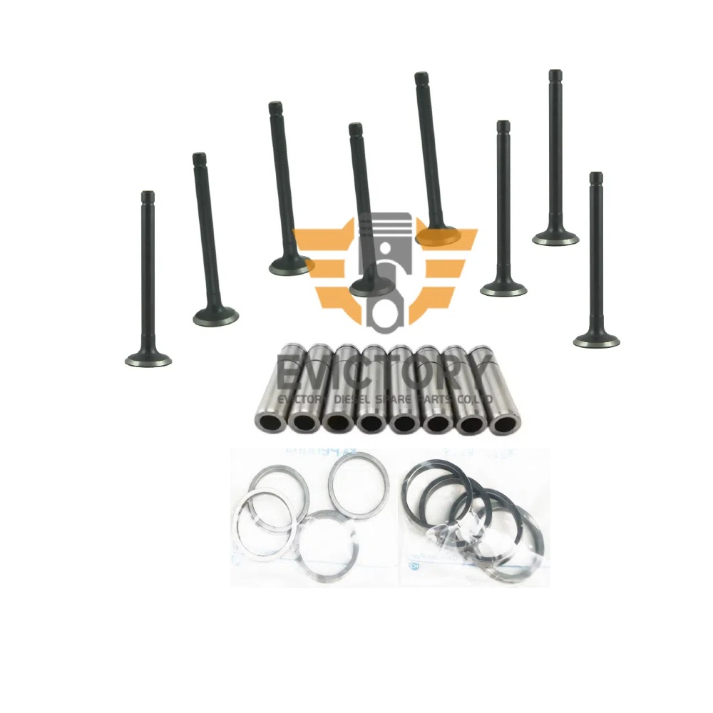For Yanmar 4LH 4LH-TE Rebuild Kit - piston ring liner bearing gasket + valves + valve guides + valve seats