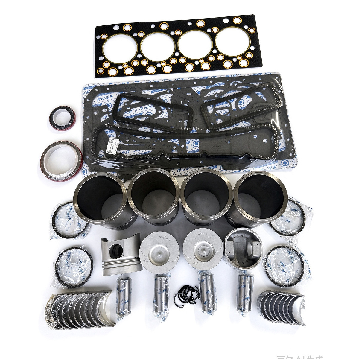Engine Overhaul Rebuild Kit For YUNNEI 4100QB Y4100 Diesel Engine, Includes Cylinder Liner, Piston, Piston Ring, Full Gasket Set, Main & Conrod Bearings