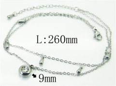 Wholesale Stainless Steel Jewelry | Anklet | HY59B0824MS | Bulk