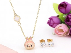 HY Wholesale Stainless Steel Sets LABUBU Jewelry-HYAB002