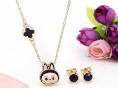 HY Wholesale Stainless Steel Sets LABUBU Jewelry-HYAB001