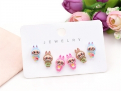 HY Wholesale Stainless Steel Fashion earrings LABUBU Jewelry-HYAB004