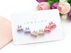 HY Wholesale Stainless Steel Fashion earrings LABUBU Jewelry-HYAB006