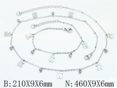 Wholesale Stainless Steel Bracelets & Necklaces Sets - HY30S0378HOL