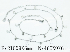Wholesale Stainless Steel Bracelets & Necklaces Sets - HY30S0376HOL