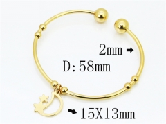 Wholesale Stainless Steel Jewelry | Bangles | HY58B0692GJL | Bulk