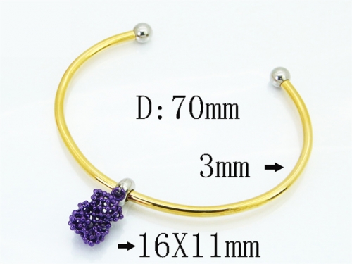 Wholesale Stainless Steel Jewelry | Bangles |HY90B0772HPE | Bulk