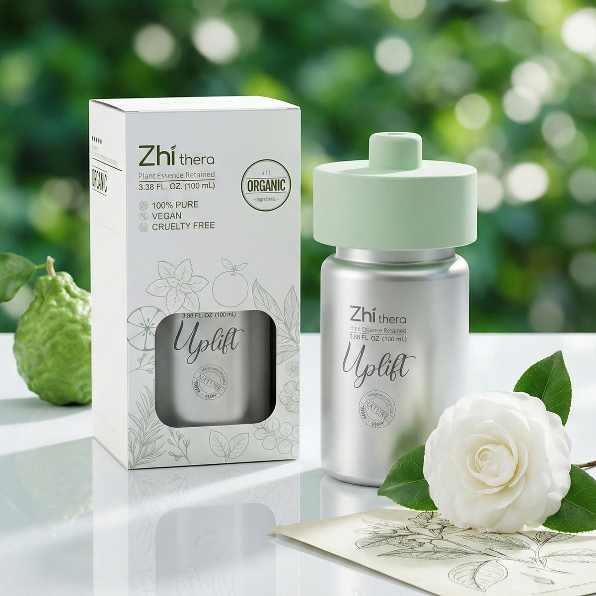 Zhi Thera Smart Portable Aromatherapy Ultrasonic Diffuser – 3500mAh LED Rechargeable Essential Oil Diffuser