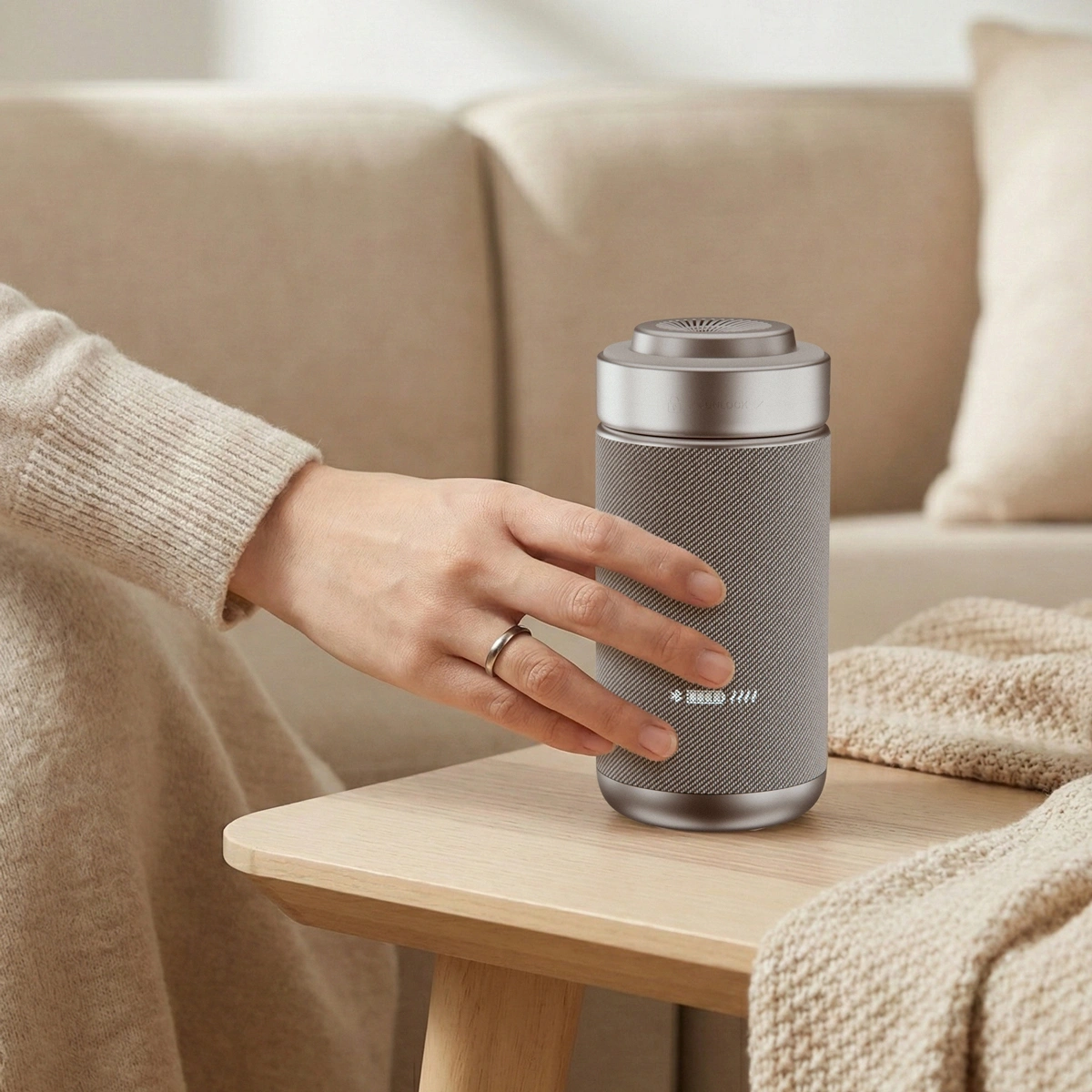 Zhi Thera Smart Portable Aromatherapy Ultrasonic Diffuser – 3500mAh LED Rechargeable Essential Oil Diffuser