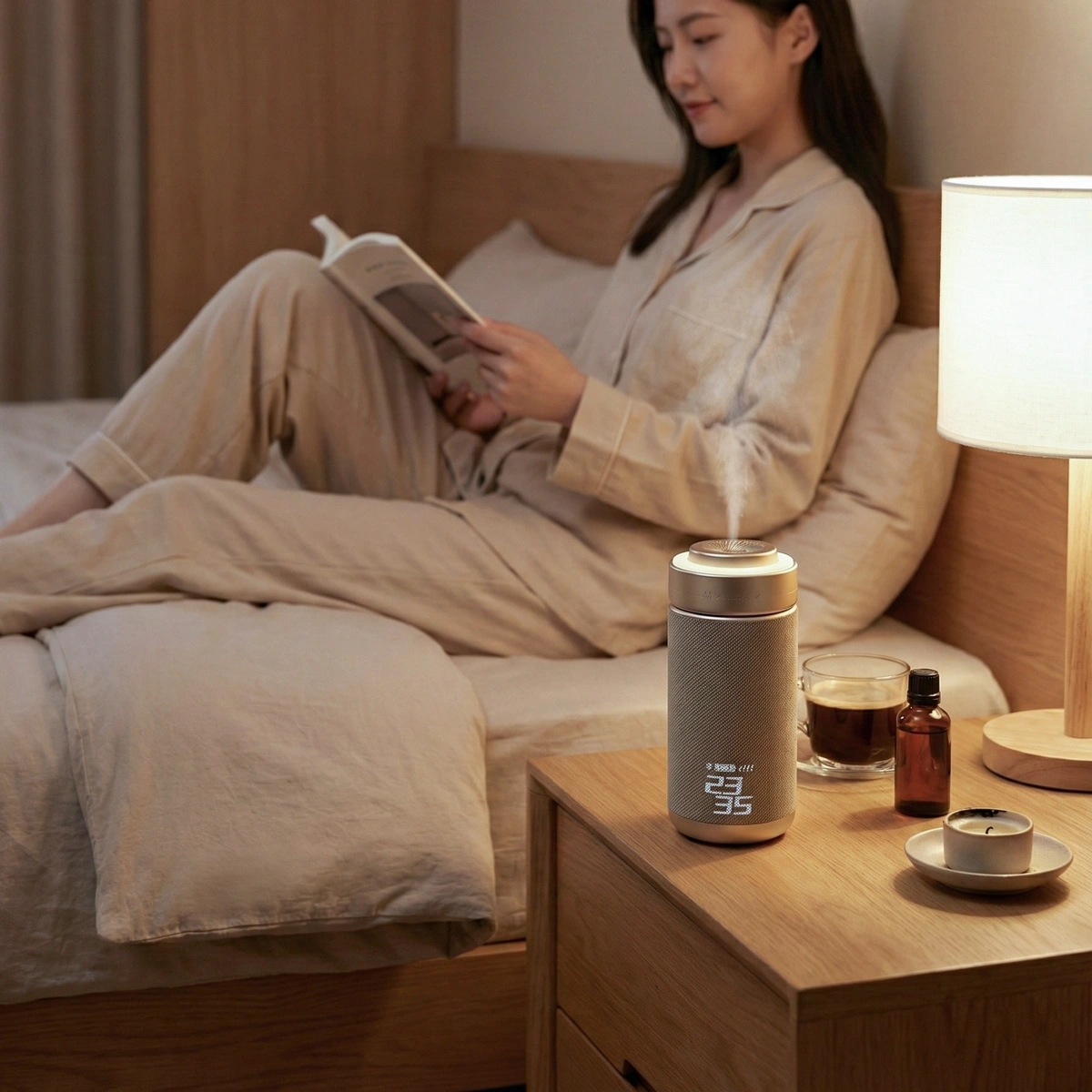 Zhi Thera Smart Portable Aromatherapy Ultrasonic Diffuser – 3500mAh LED Rechargeable Essential Oil Diffuser