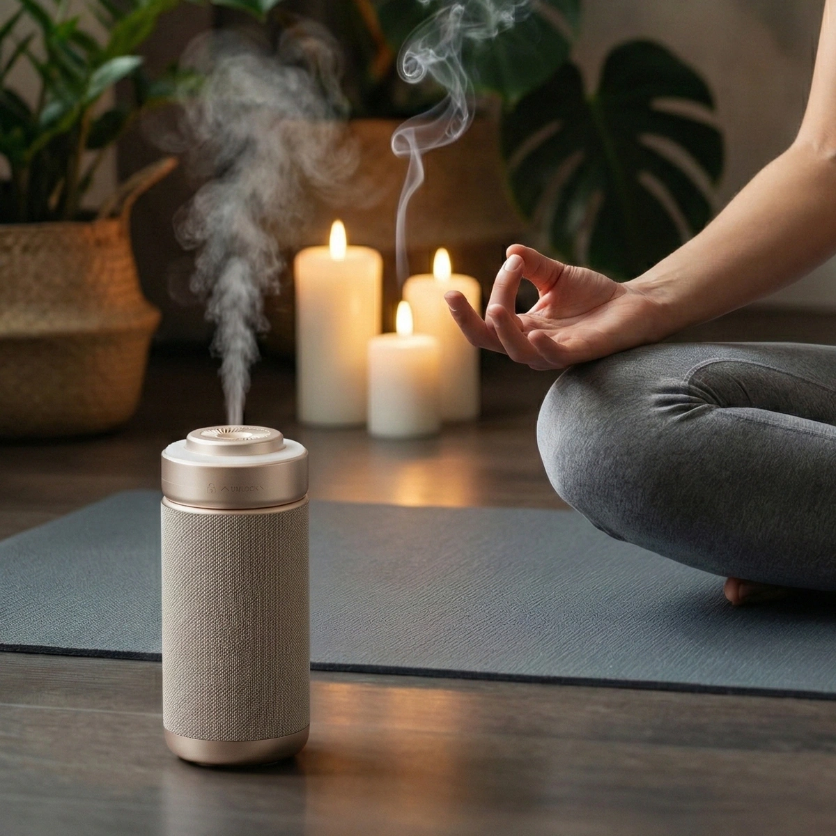 Zhi Thera Smart Portable Aromatherapy Ultrasonic Diffuser – 3500mAh LED Rechargeable Essential Oil Diffuser