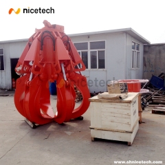 10T 1.6CBM semi-close Electric Hydraulic Orange peel grab steel scarp