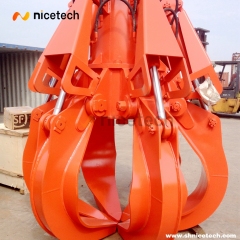 10T 1.6CBM semi-close Electric Hydraulic Orange peel grab steel scarp