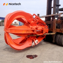 10T 1.6CBM semi-close Electric Hydraulic Orange peel grab steel scarp
