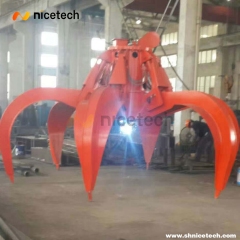 Factory test of  emi-close Electric Hydraulic Orange peel grab